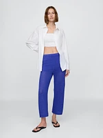 100% Cotton Crochet Ankle Pants
