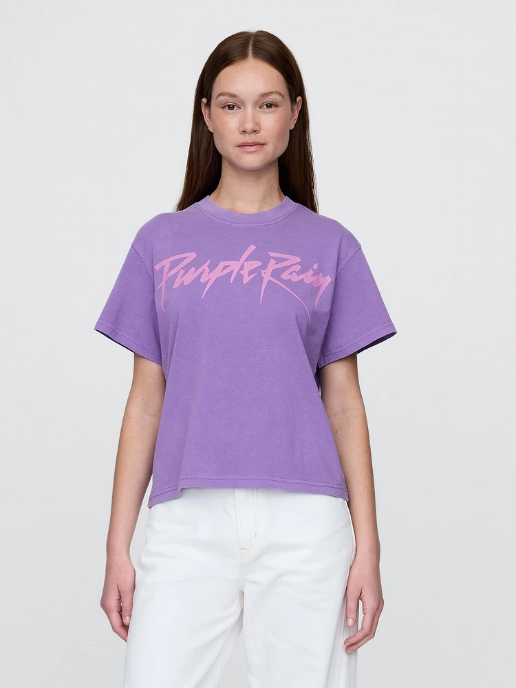 Purple Rain Relaxed Graphic T-Shirt