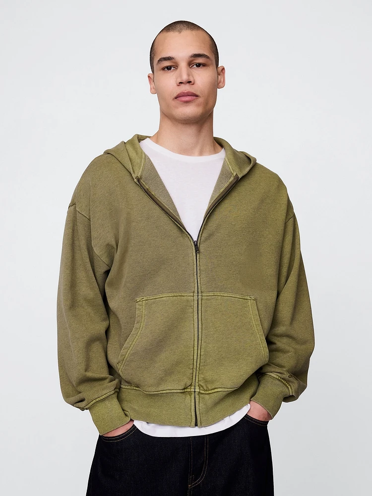 Heavyweight French Terry Oversized Zip Hoodie