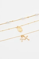 Set of 3 Pearl, Cross
