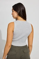 Veste sans manches à col en V