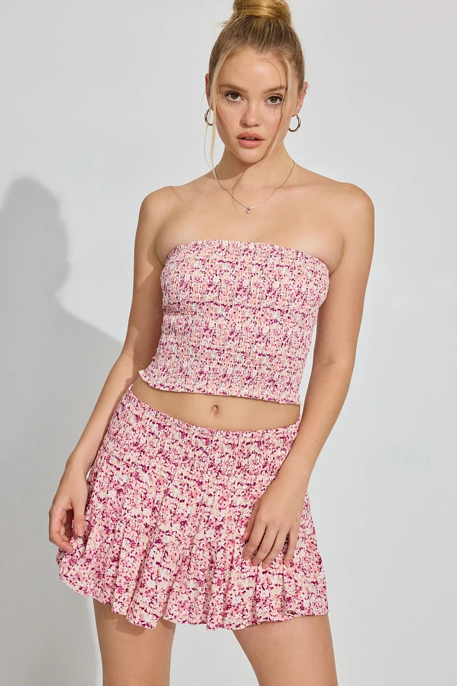 Smocked Mini Skort