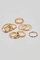 Set of 9 Star Gem Clean Rings