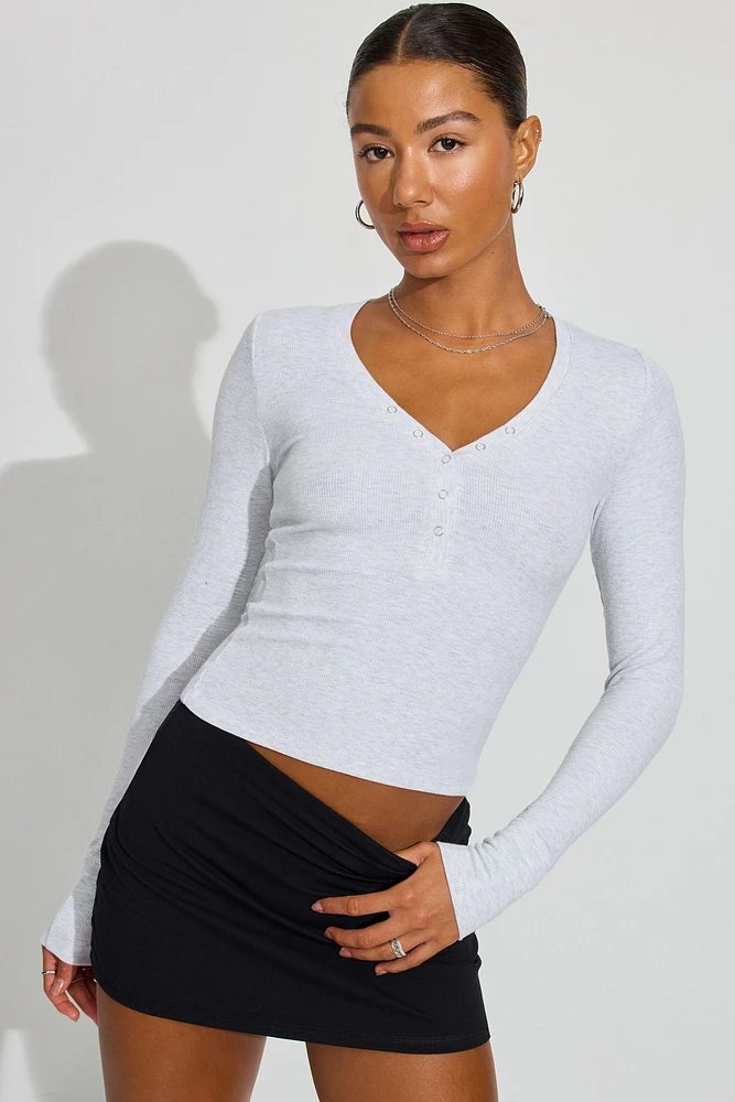 Haut à manches longues Henley Billie