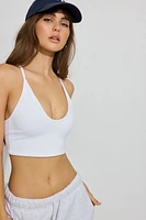 Cross Back V Neck Bra