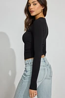 Soft Crewneck Long Sleeve T Shirt