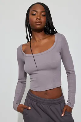 Pamela Long Sleeve Scoop Neck Top