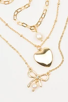 Set of 3 Bow, Pearl