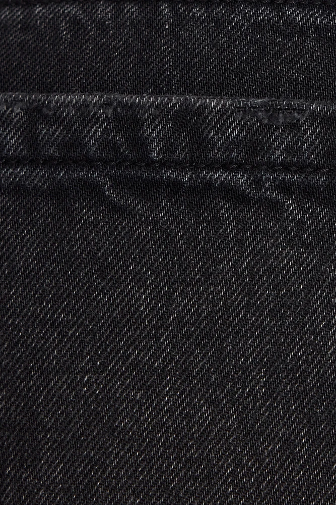 Low Rise Cuffed Denim Shorts