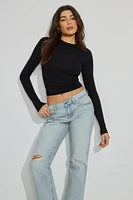 Soft Crewneck Long Sleeve T Shirt