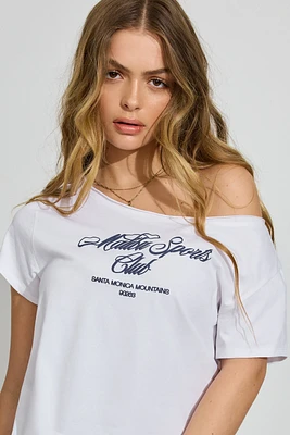 T-shirt à épaules dégagées