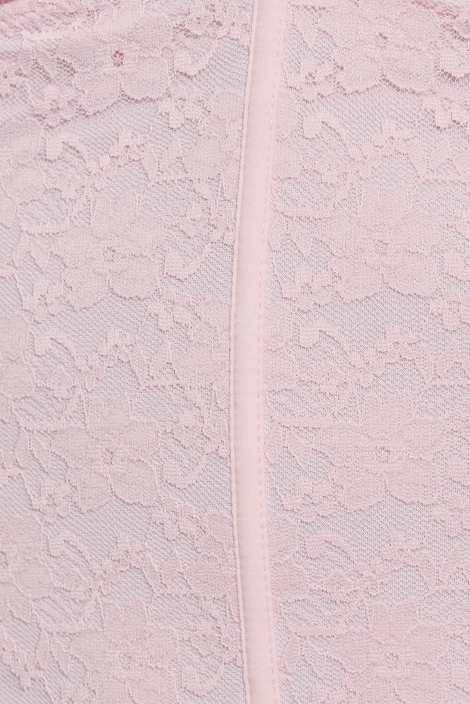 Lace Plunge Bustier Top
