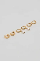 3 Pack Pearl Party Earrings