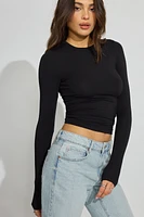 Soft Crewneck Long Sleeve T Shirt