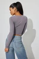 Portia Square Neck Long Sleeve Top