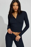 Rib Henley Top