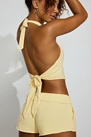High Neck Cowl Top
