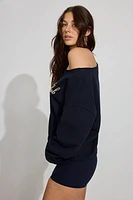 Sweatshirt SoftTerry à épaules dégagées