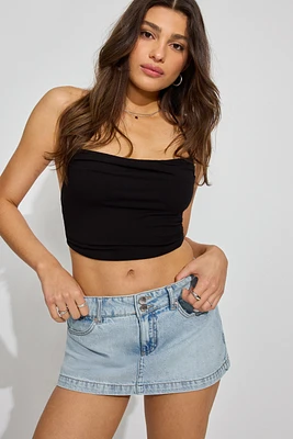 Jupe-short en denim A coupe