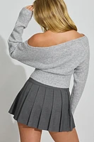 Spongy Off Shoulder Sweater