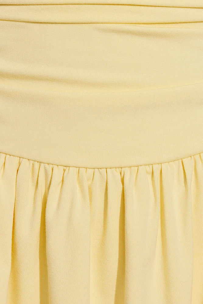 Flirty Hem Tube Romper Dress