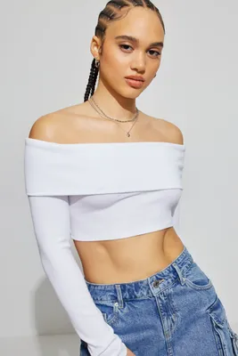 Kayla Foldover Off Shoulder Top