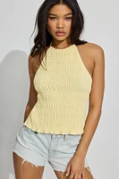 Smocked Boatneck Cami Top