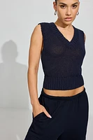 Veste sans manches à col en V