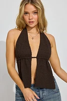 Open Back Halter Top