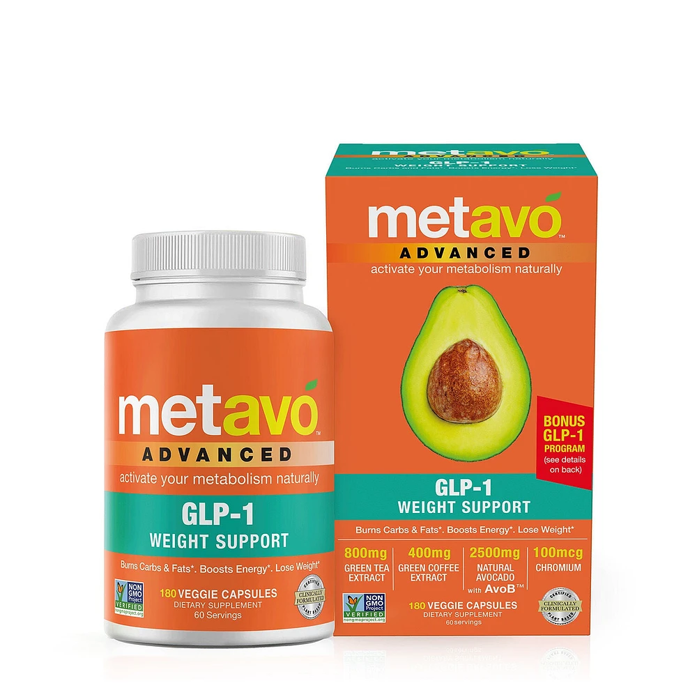 Metavo Advanced Glp-1 Weight Support Healthy - 180 Veggie Capsules (60 Servings)