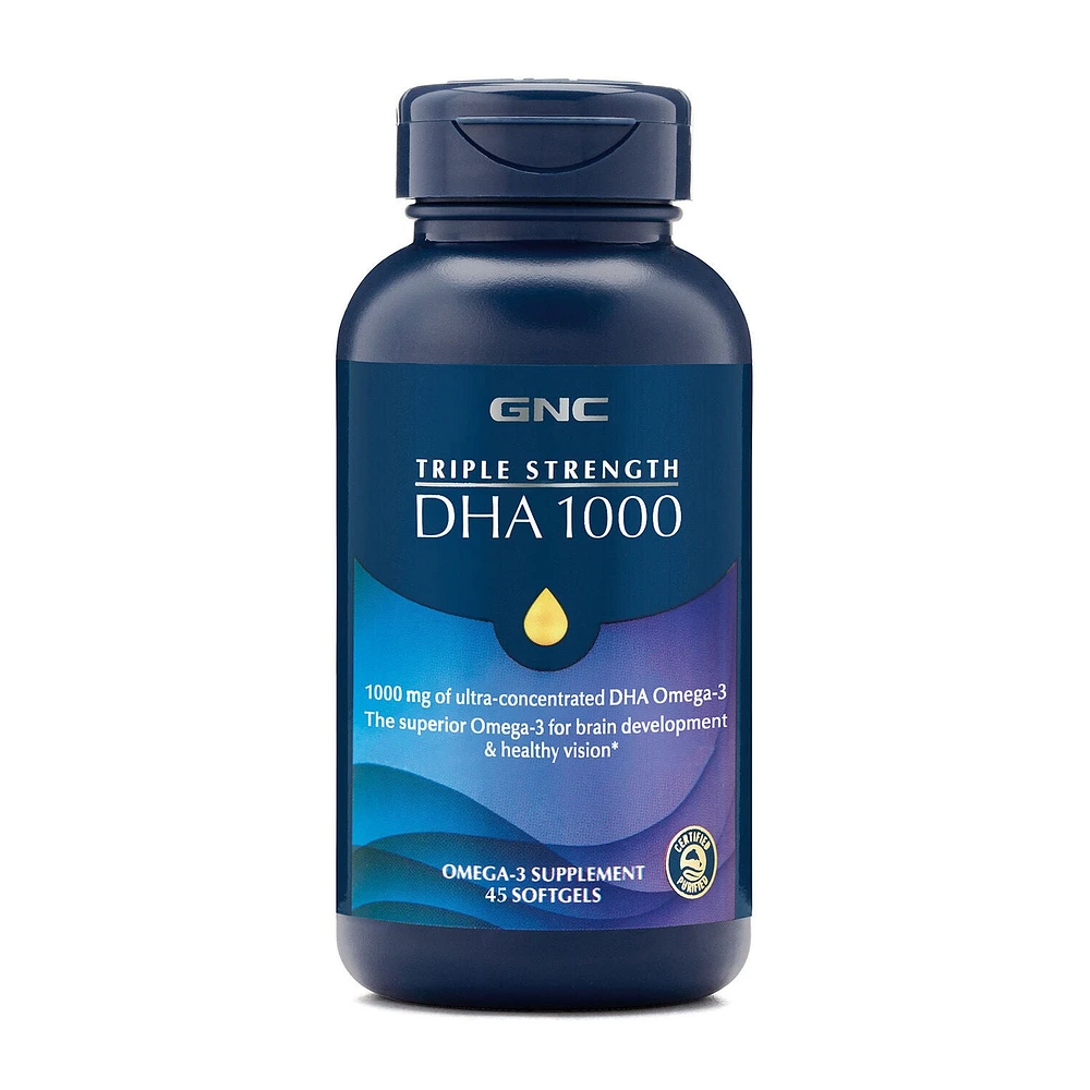 GNC Triple Strength Dha 1000 Healthy - 45 Softgels (45 Servings)