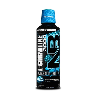 NutraBio L-Carnitine 3000 - Blue Razz 16 Fl Oz (31 Servings)