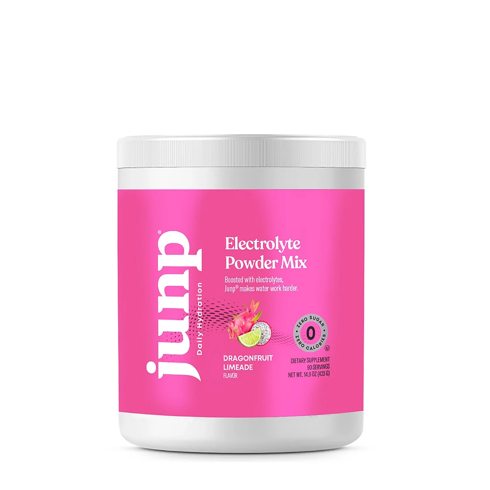 Junp Electrolyte Powder Mix Vegan - Dragon Fruit Limeade (90 Servings) Zero Sugar
