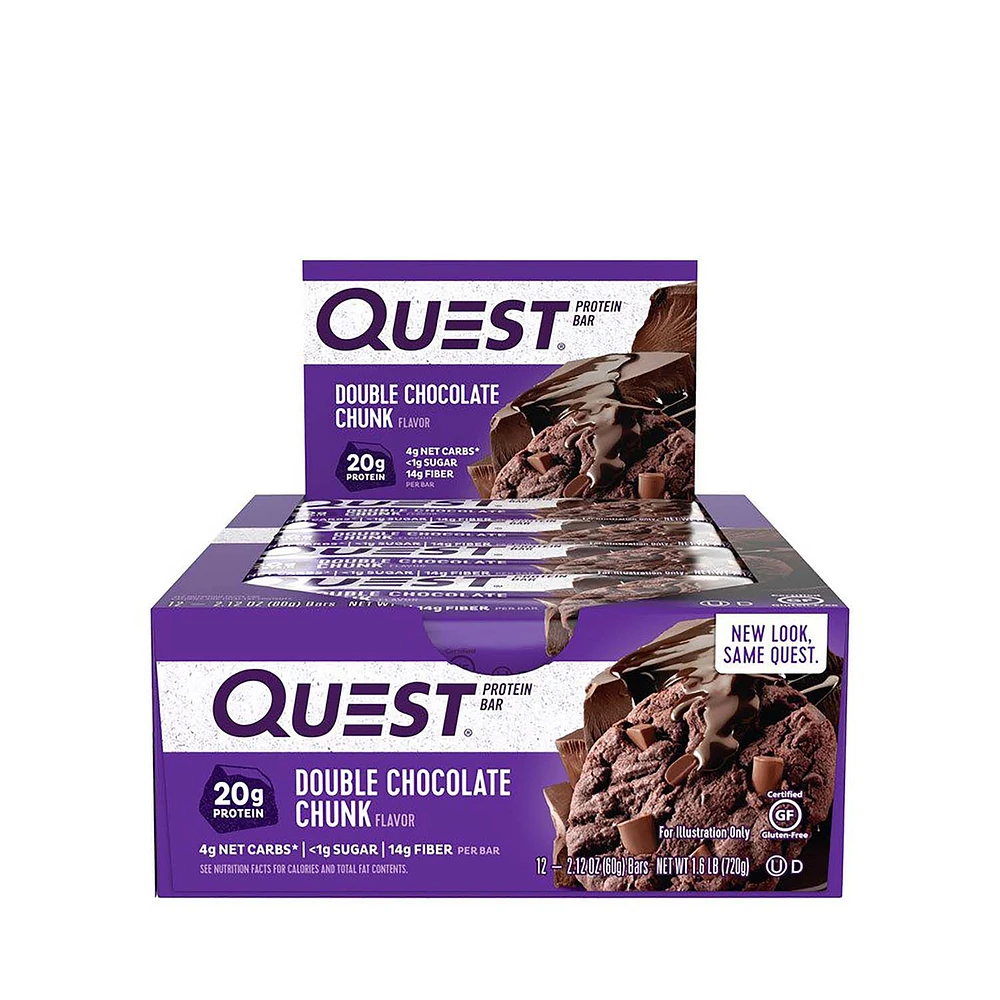 Quest Bar Gluten-Free - Double Chocolate Chunk (12 Bars)