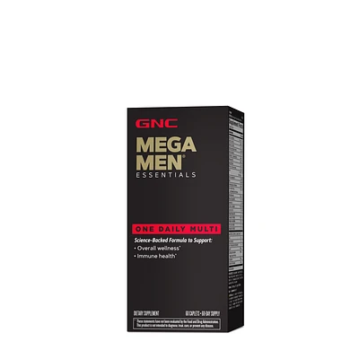 GNC Mega Men Essentials One Daily Multi Healthy - 60 Caplets (60 Servings)