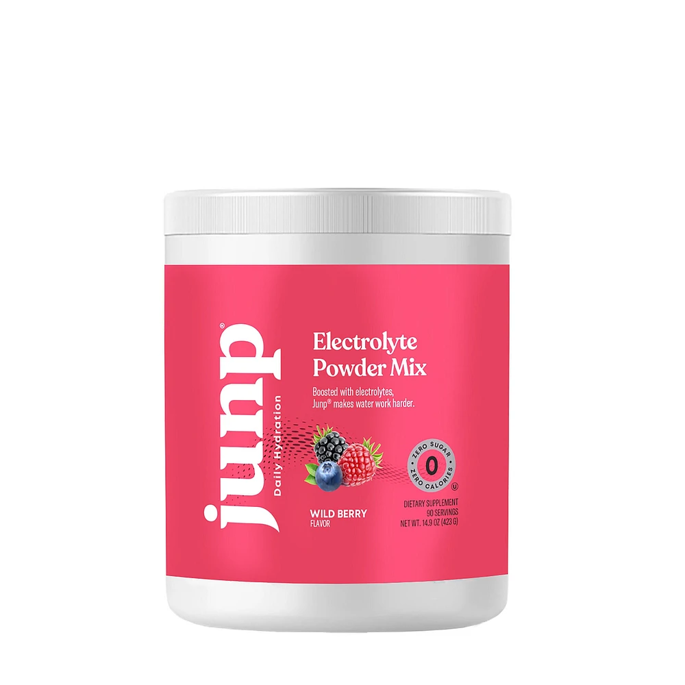 Junp Electrolyte Powder Mix Vegan - Wild Berry (90 Servings) Zero Sugar
