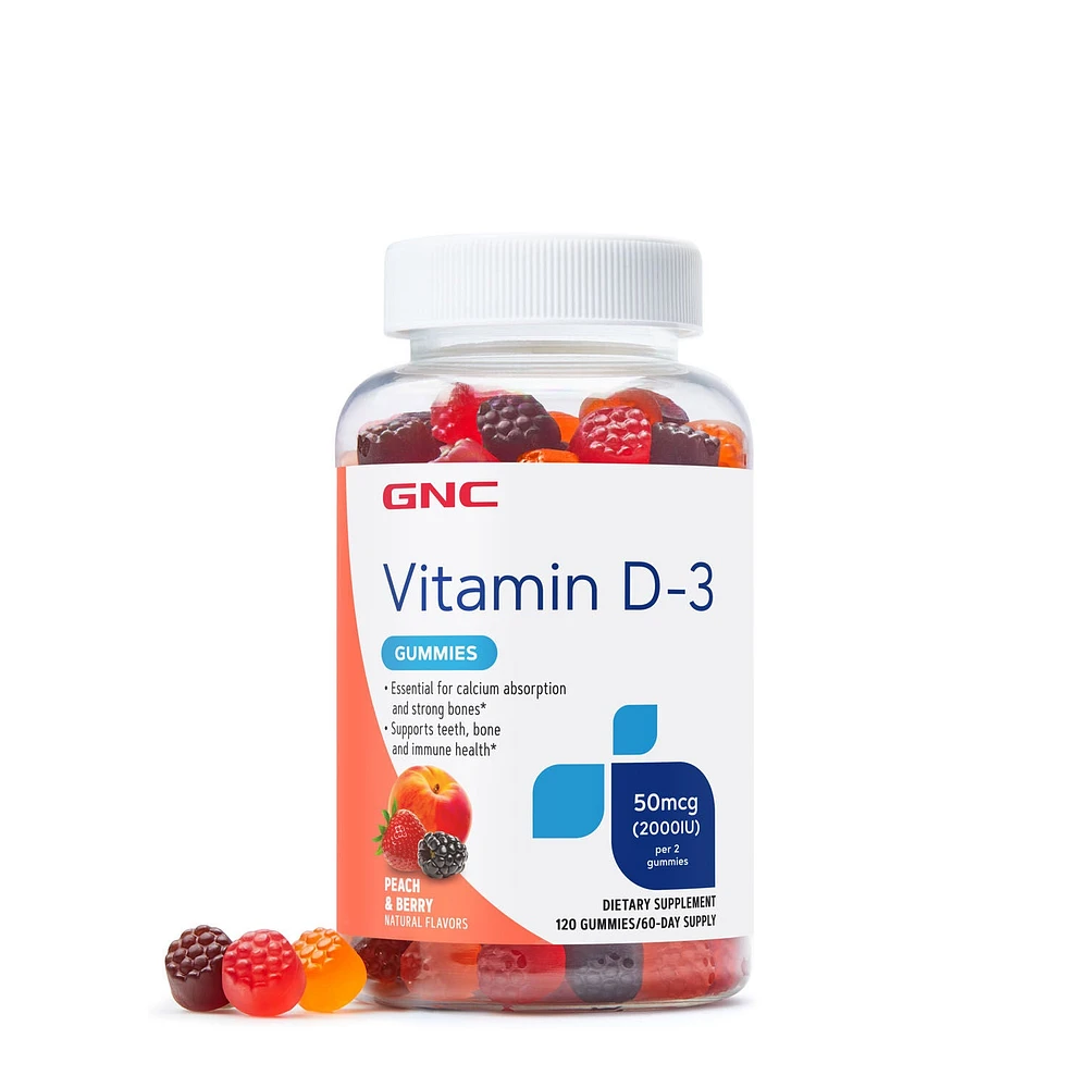 GNC Vitamin D-3 Gummies - 120 (60 Servings)