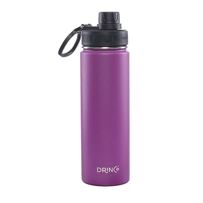 Drinco Sport Vacuum Insulated Stainless Steel Water Bottle - Deep Purple 20Oz