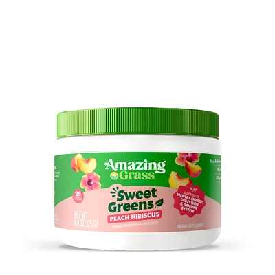 Amazing Grass Sweet Greens Vegan - Peach Hibiscus 4.4 Oz (25 Servings)