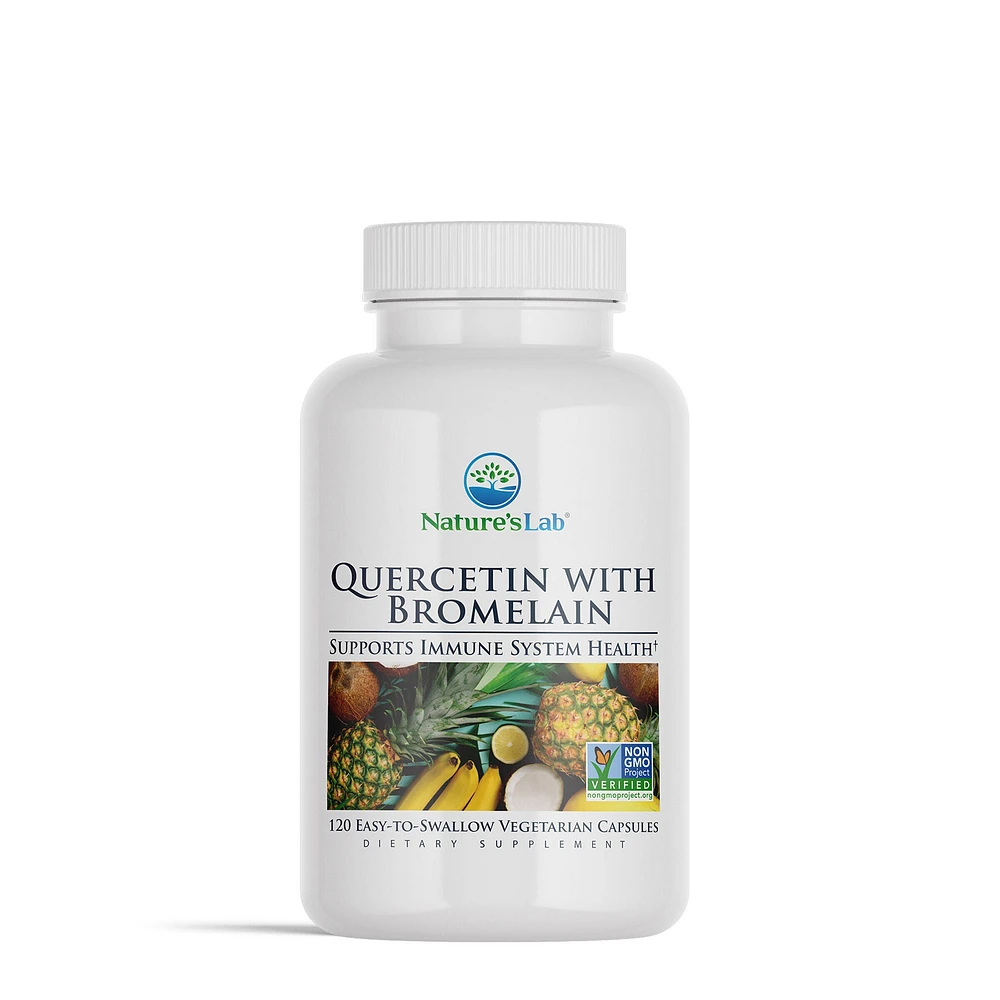 Nature's Lab Quercetin with Bromelain Healthy - 120 Vegetarian Capsules (60 Servings)