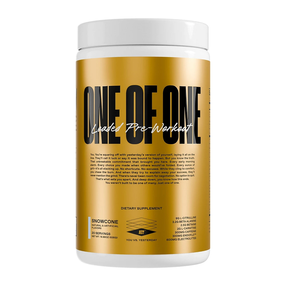 101 One Of One Loaded Pre-Workout - Snowcone (20 Servings)