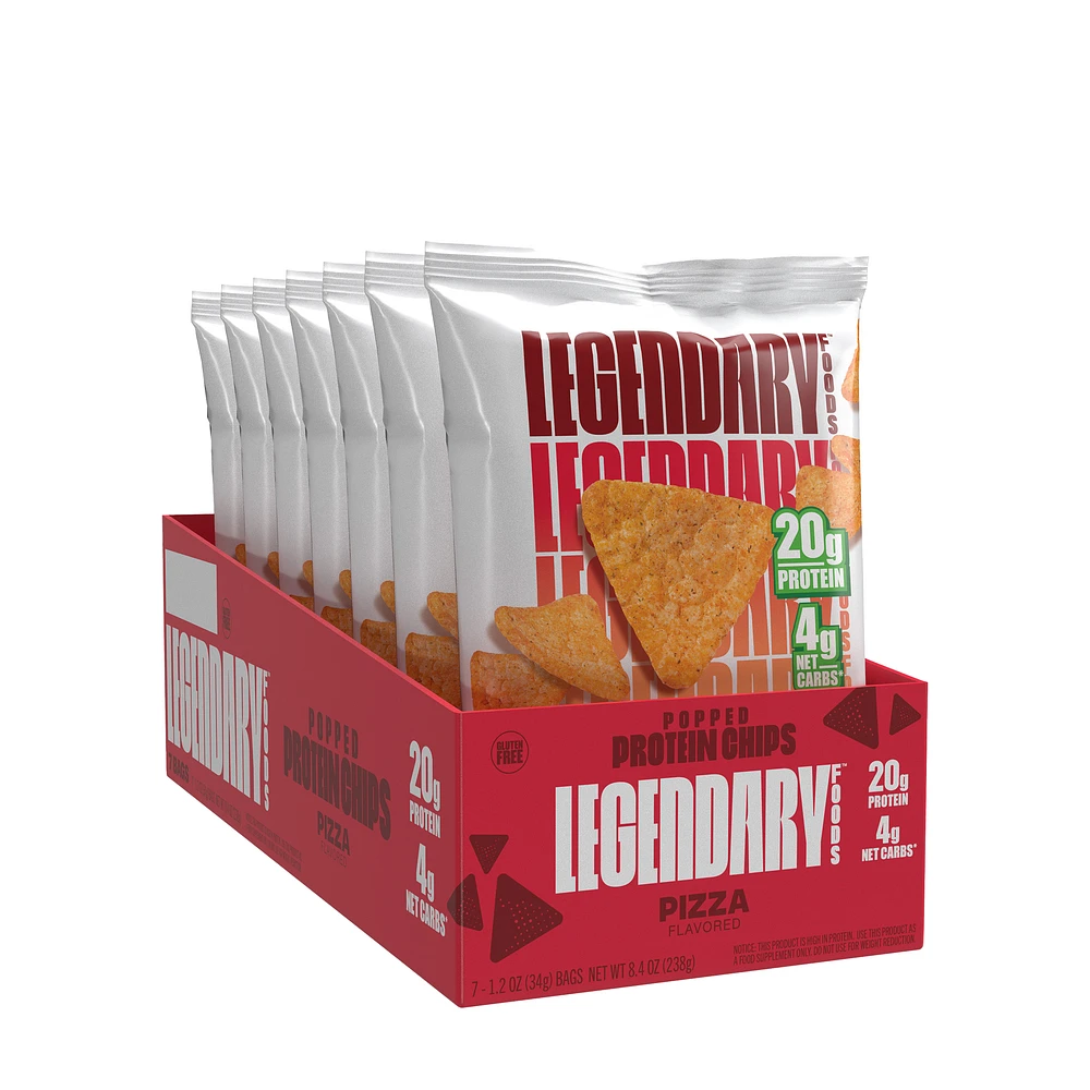 Legendary Foods Popped Protein Chips - Pizza (7 Bags)