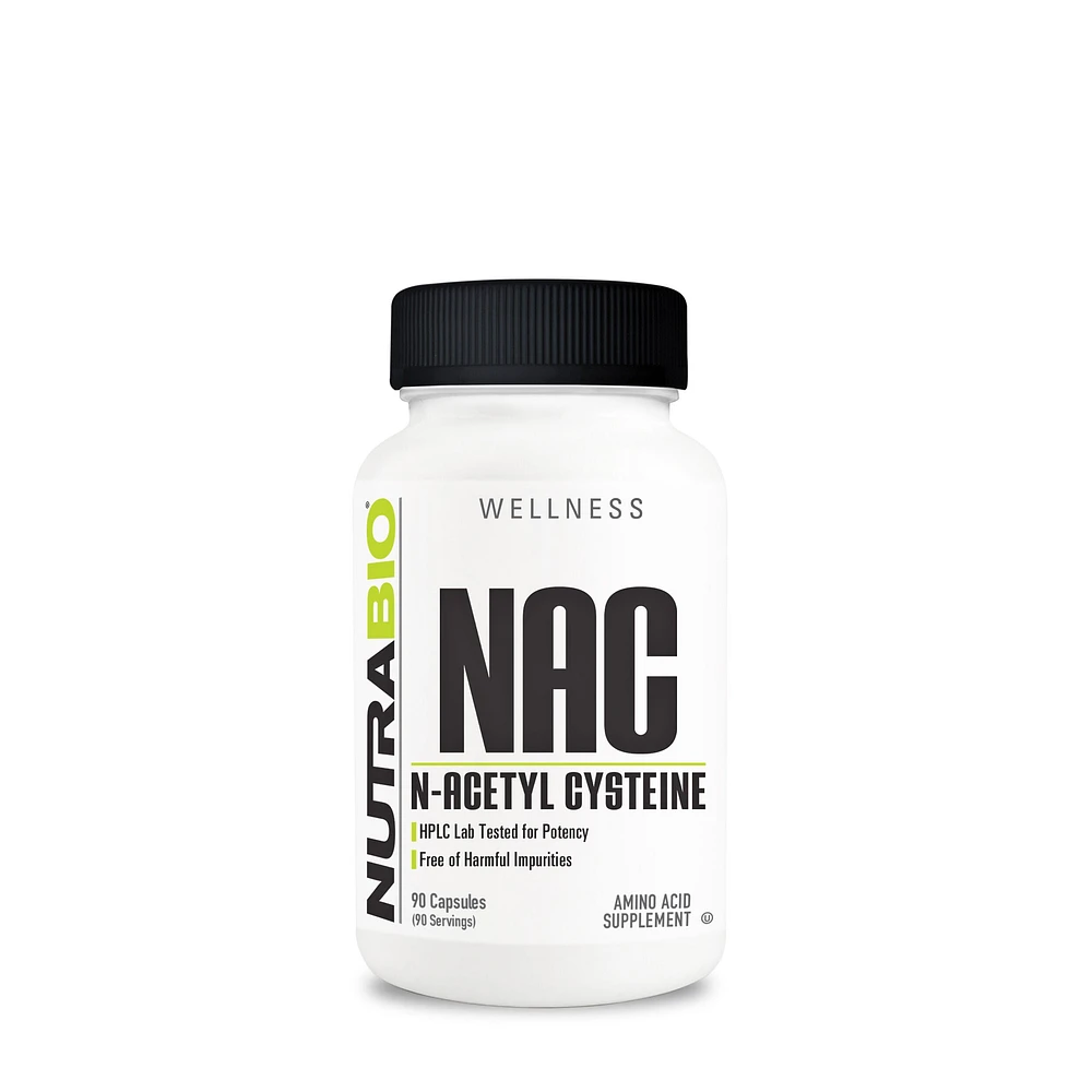 NutraBio Nac 600Mg - 90 Capsules (90 Servings)