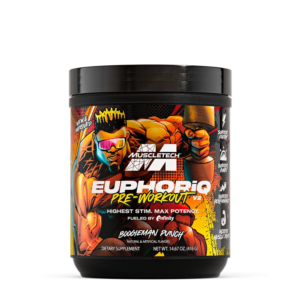 MuscleTech Euphoriq Pre-Workout V2 - Boogieman Punch (20 Servings)