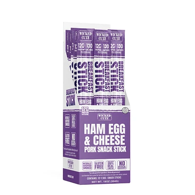 Wicked Cutz Breakfast Sticks - Ham Egg & Cheese (12 Sticks)