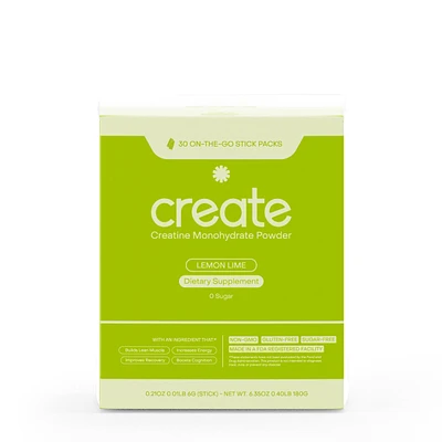 Create Wellness Creatine Monohydrate On-The-Go Stick Packs Vegan