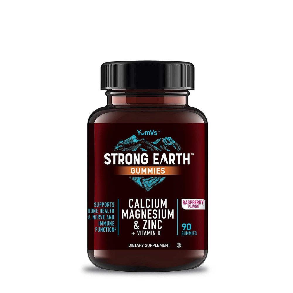 YumVs Calcium Healthy - Magnesium & Zinc + Vitamin D Raspberry 90 Gummies (90 Servings)