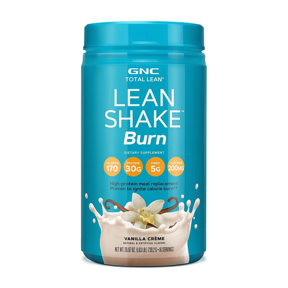 GNC Total Lean Shake Burn - Vanilla Crème (16 Servings) 1.63 lbs.