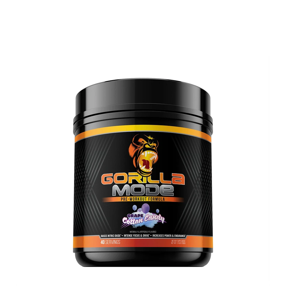 Gorilla Mind Mode Pre-Workout - Grape Cotton Candy (40 Servings)