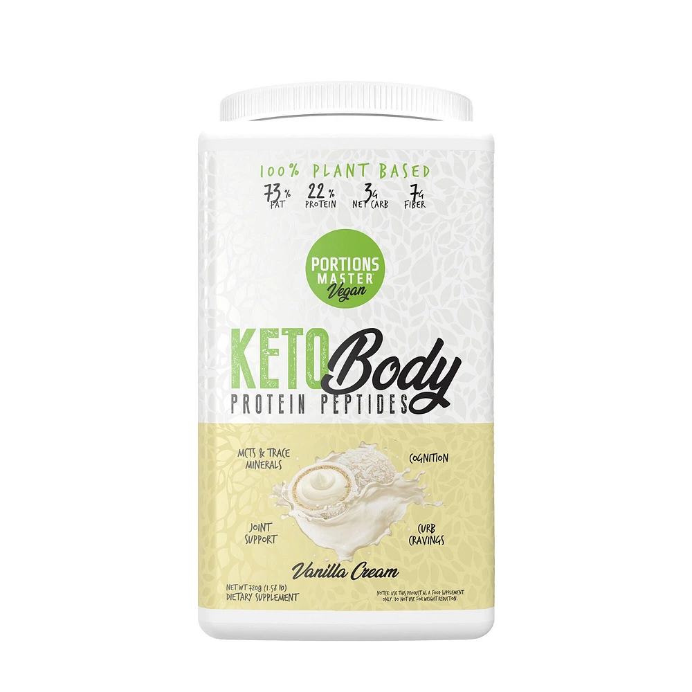 Portions Master Vegan Keto Body - Vanilla Cream (15 Servings)